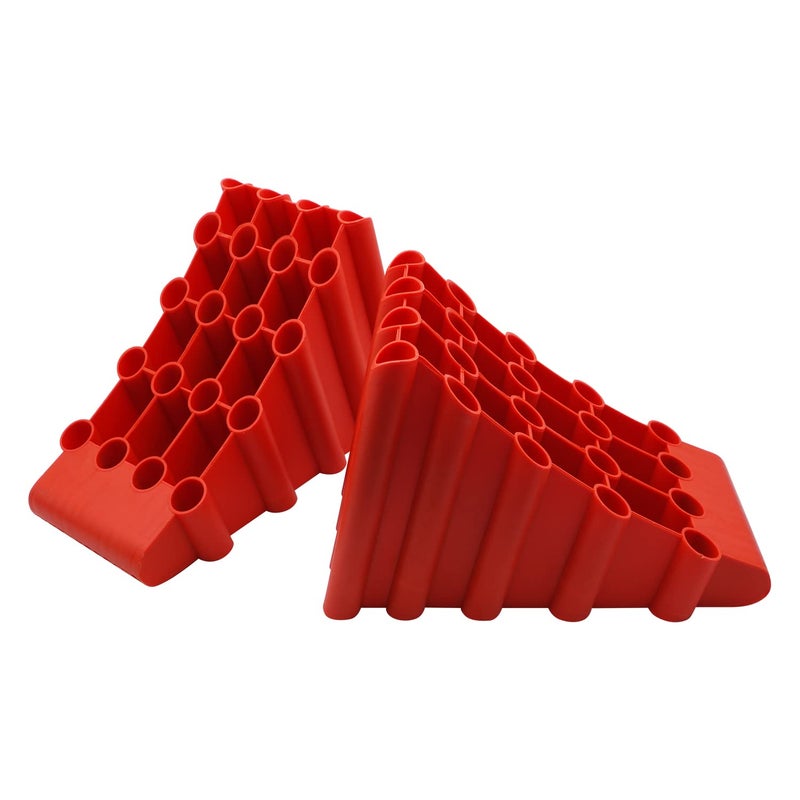 SECURITYMAN Wheel Chocks | Trailer Chocks | Tire Chocks (2 Pack) Durable, Non-Slip, Solid Wheel Chocks for RV Trailer, Travel, Camper, Truck, and Boat - Image 1